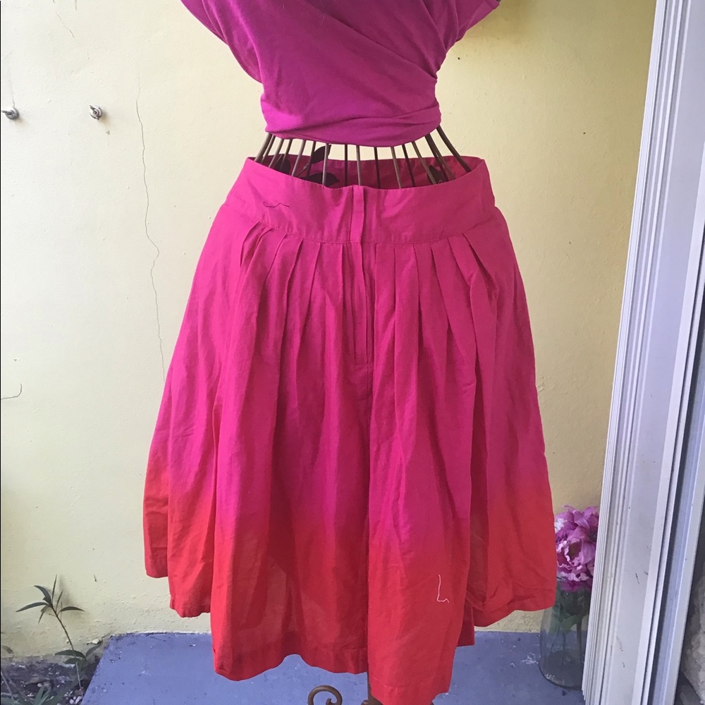 H&M pink and red ombré a-line skirt. - Picture 3 of 5